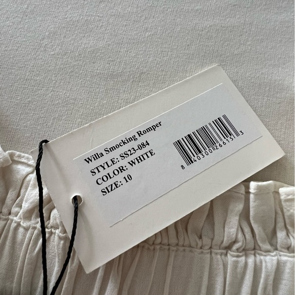 Sea New York Willa Smocking Romper in White - Picture 16 of 16